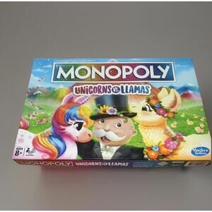Monopoly Unicorns Vs Llamas Edition Board Game - Complete Fast Ship